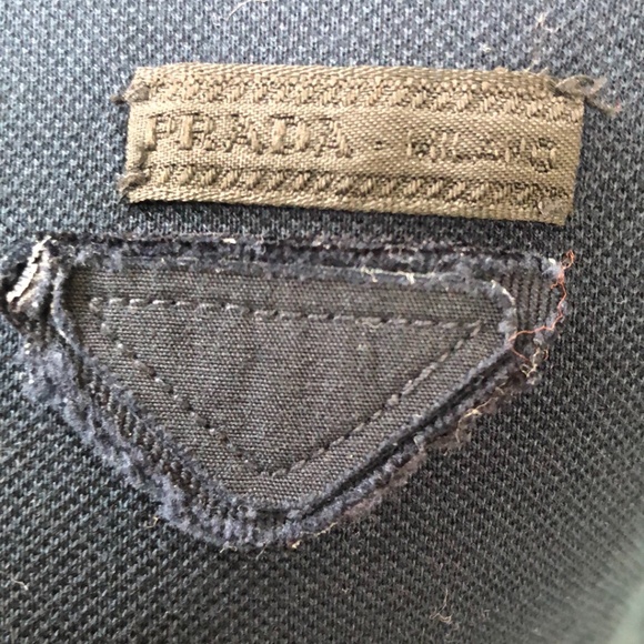 Prada Green & Navy Blue Polo - Picture 8 of 9